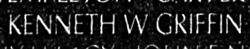 Griffin's name inscribed on the Wall
